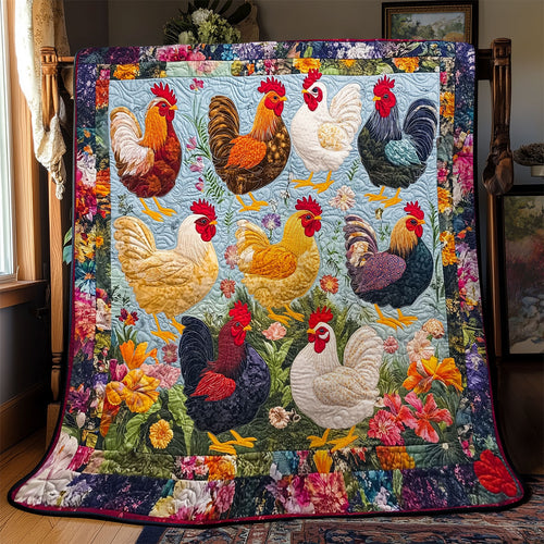 Garden of Roosters YR0602031CL Quilt