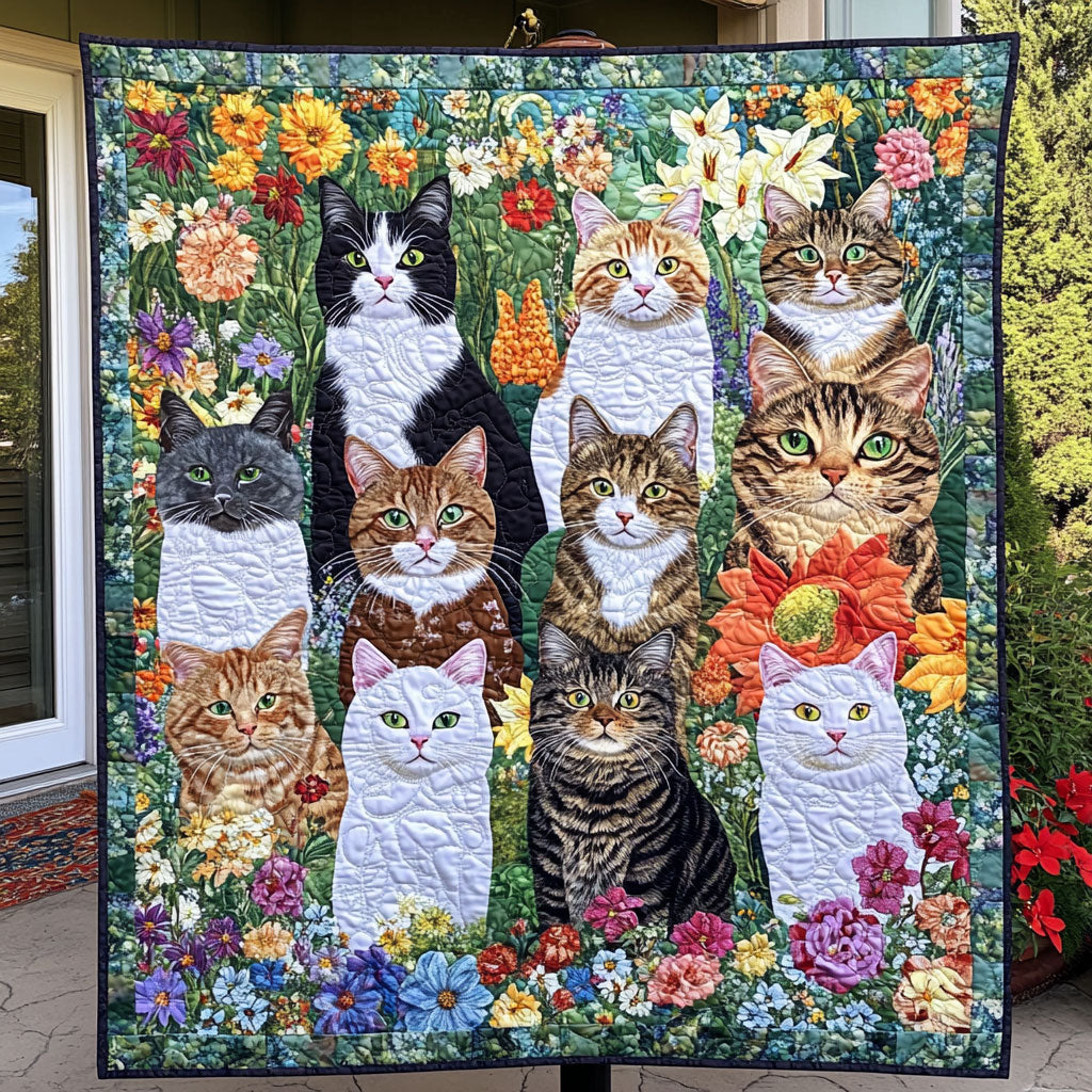 Garden of Whiskers YR1002039CL Quilt