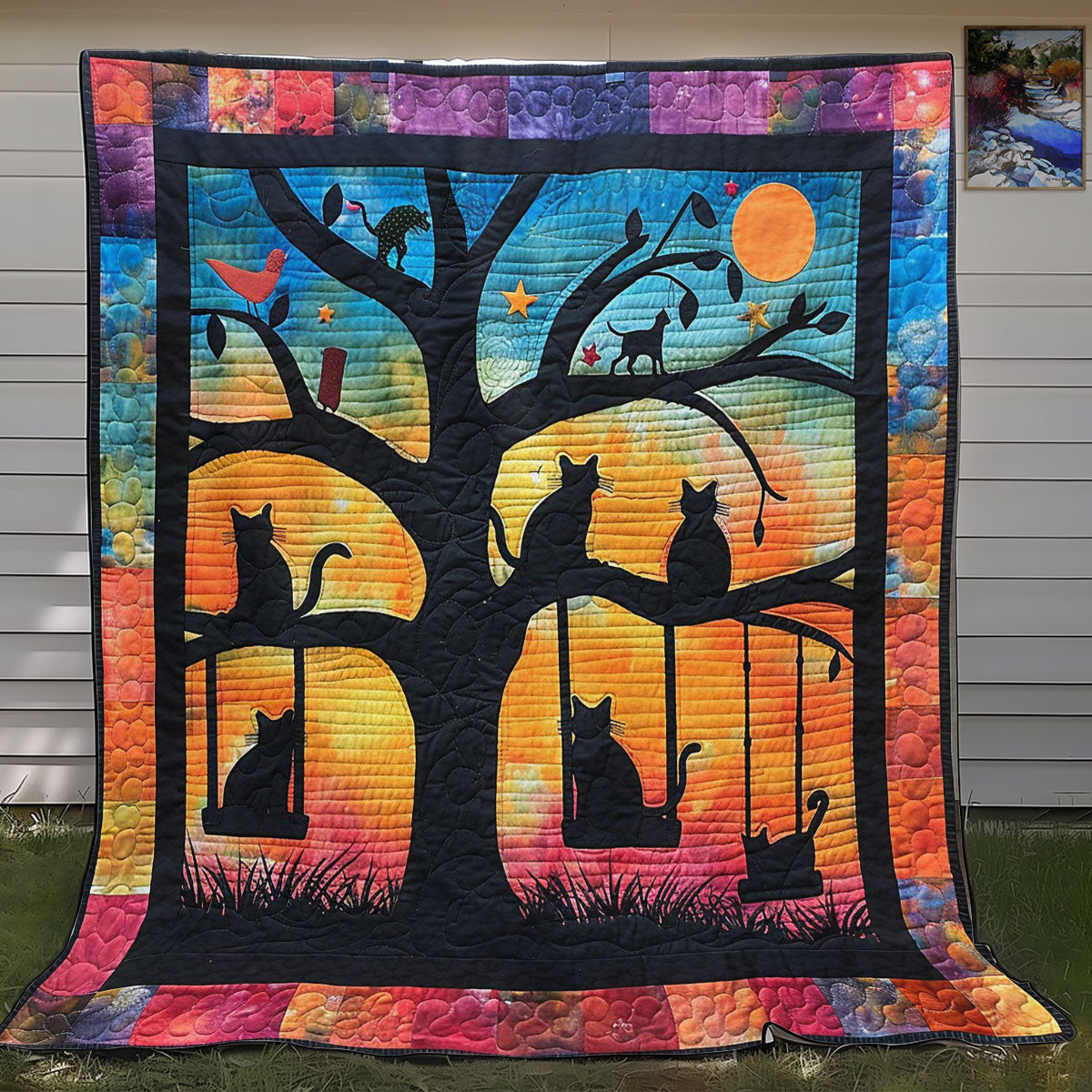 Black Cats And Swing WO2308032CL Quilt