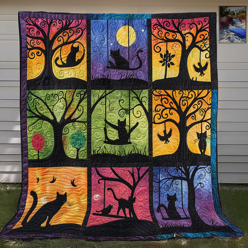 Black Cats At The Night WO2308033CL Quilt