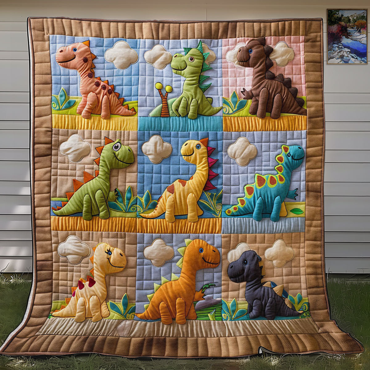 Dinosaurs Colorful WO2308047CL Quilt