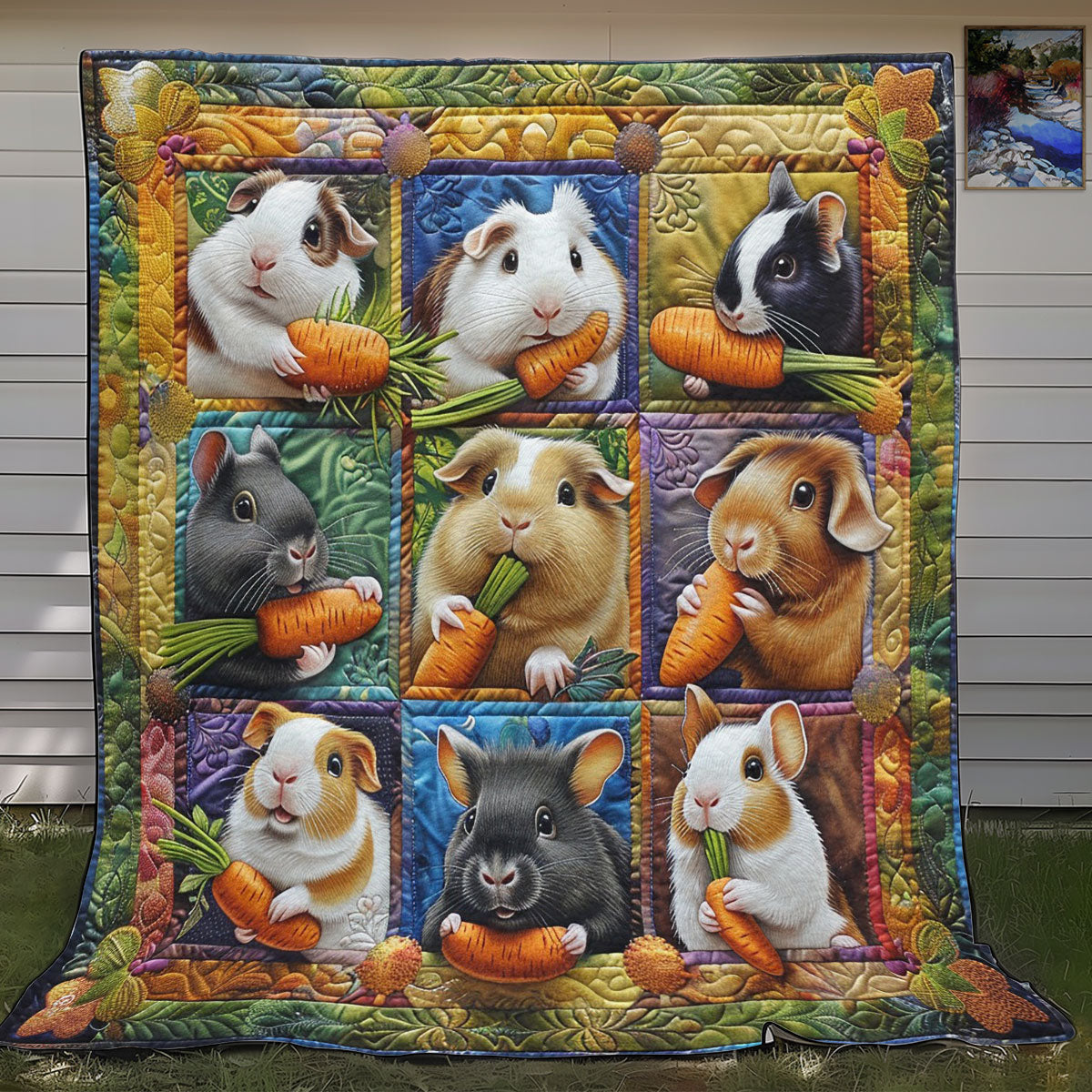 Guinea Pigs And Carrot WO2708034CL Quilt
