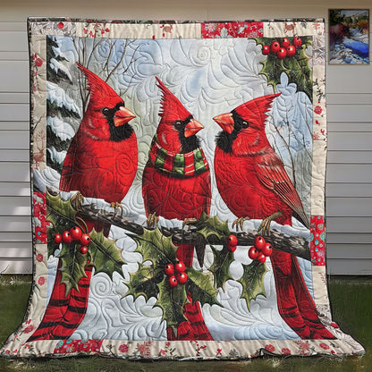 Snowy Cardinals WO2308003CL Quilt