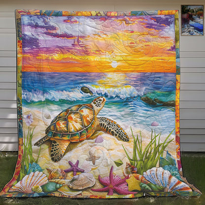 Turtle And Sunset WO2608044CL Quilt