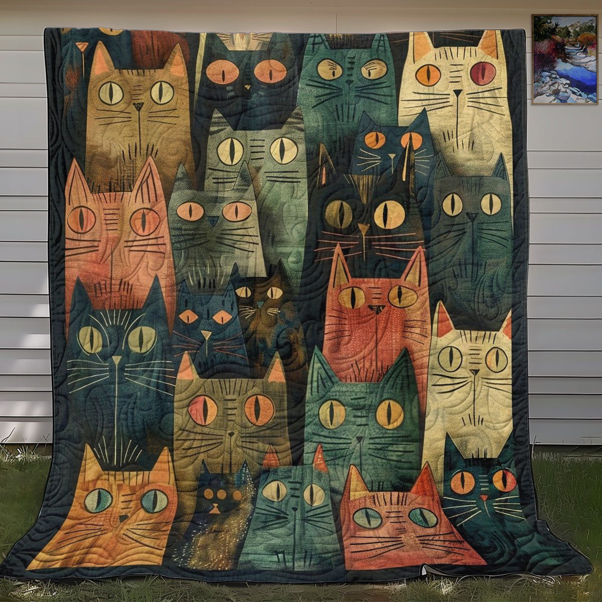 Whimsical Cats WO2608027CL Quilt