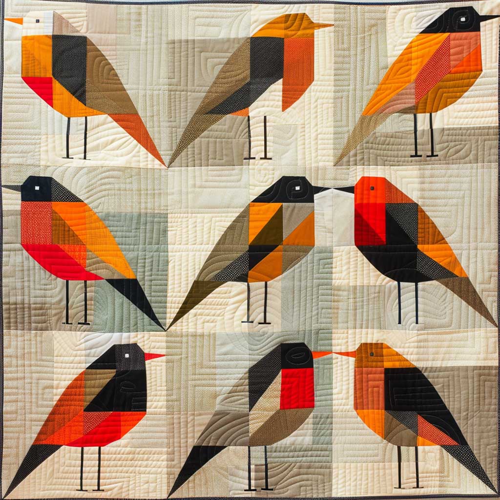 Geometric Bird WJ2707022CL Quilt