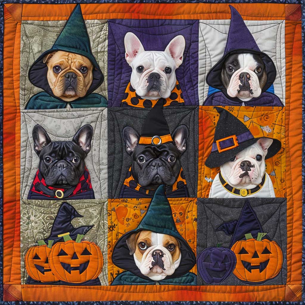 Ghostly French Bulldogs XR1908046CL Quilt