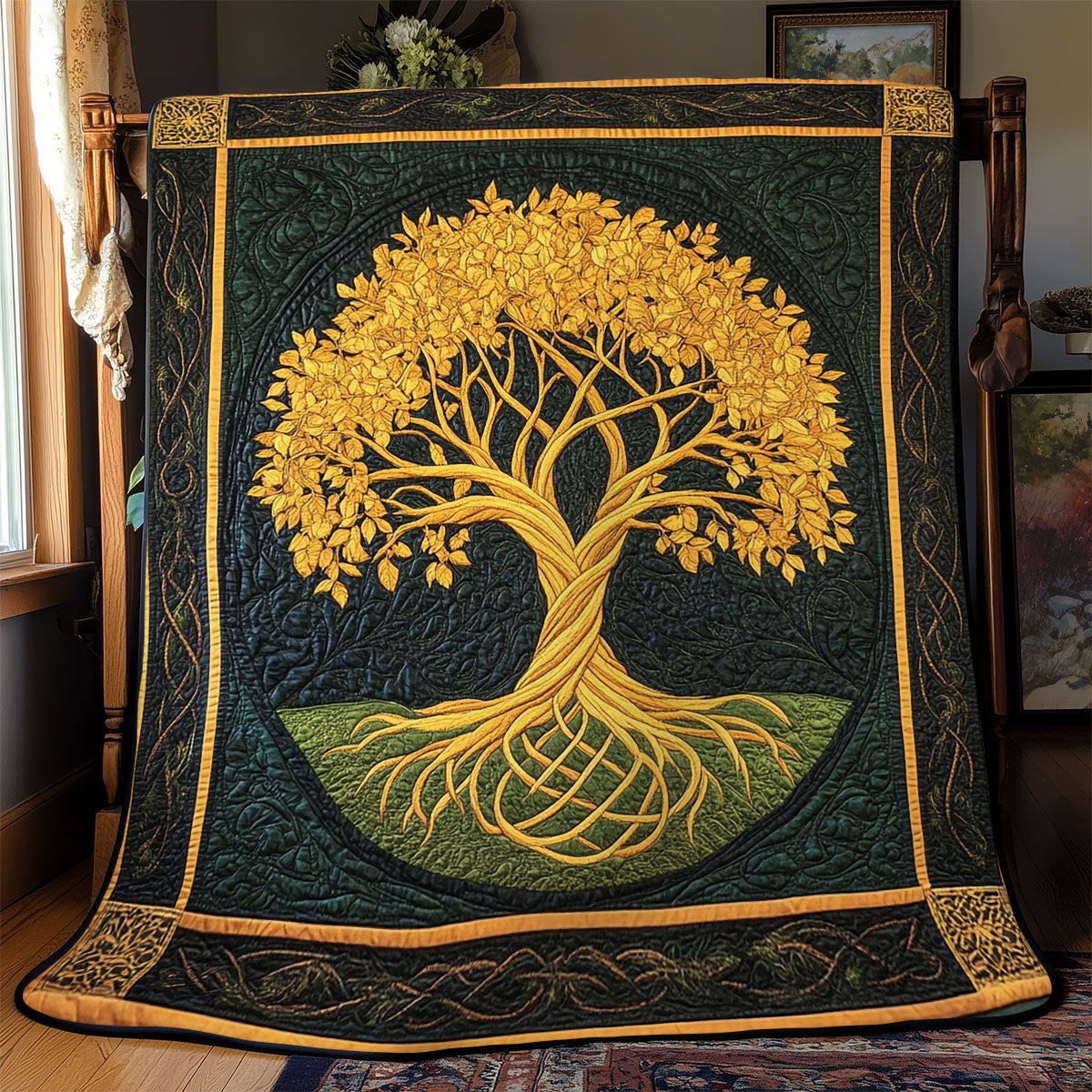 Gold Tree Of Life YR0602022CL Quilt