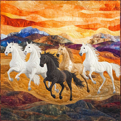 Golden Light Horses XR0808017CL Quilt