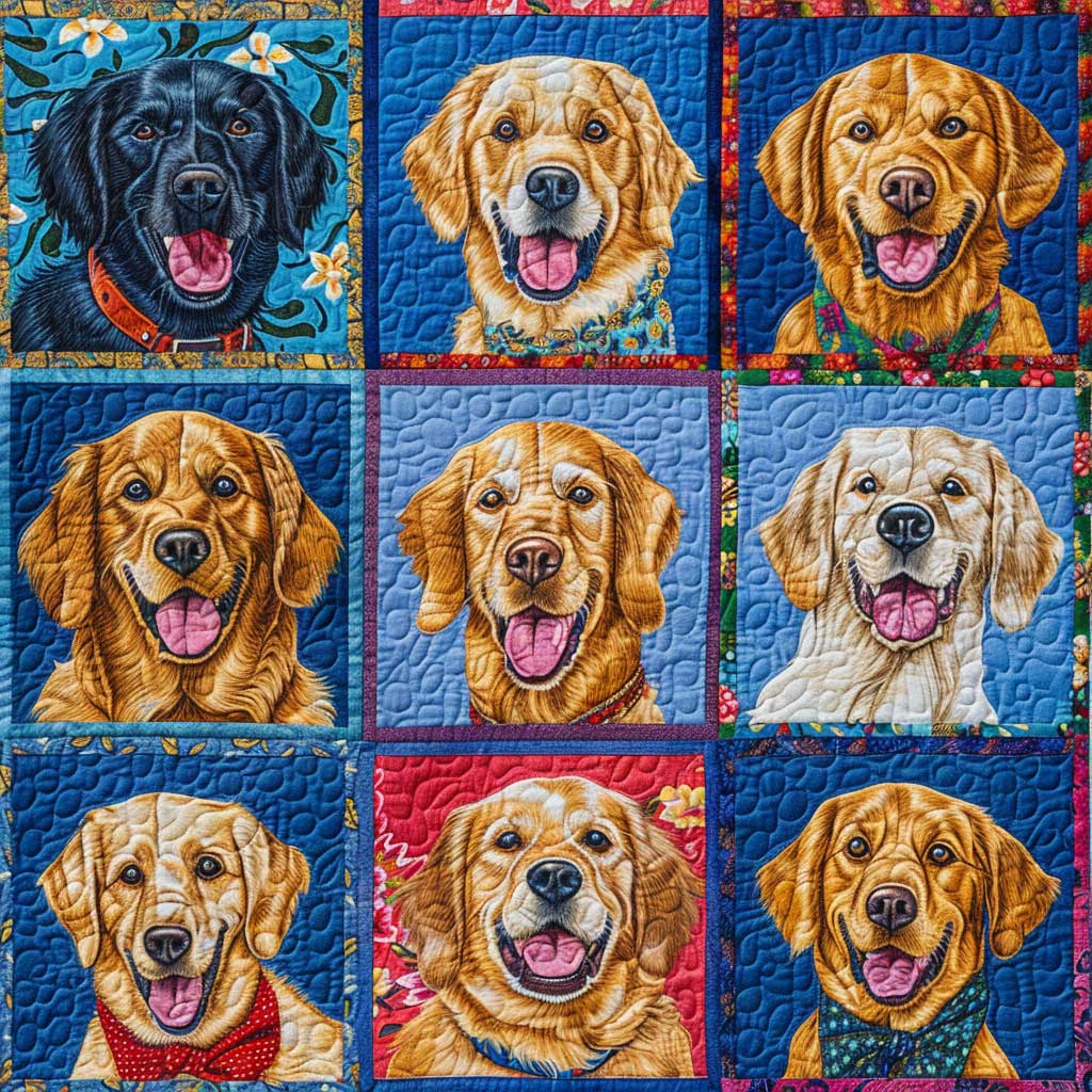 Golden Retriever Lovers XR0307008CL Quilt