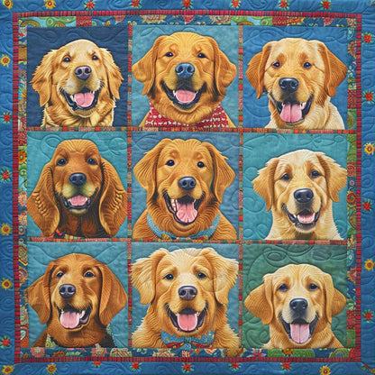 Golden Retriever Portrait XR0307009CL Quilt