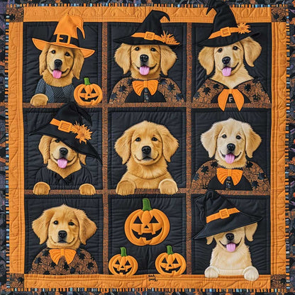 Golden Retriever Witches XR1908029CL Quilt
