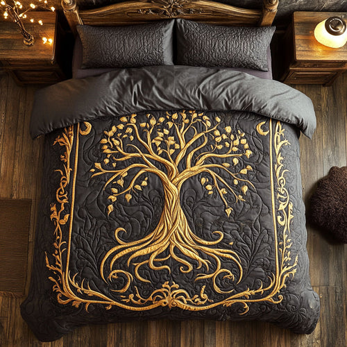 Golden Tree of Life YR0102038CL Duvet Cover Set