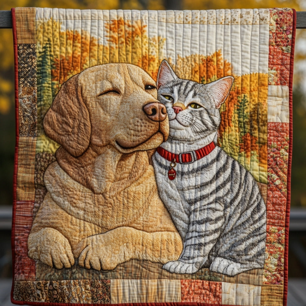 Goldie And Cat WU2612057CL Quilt