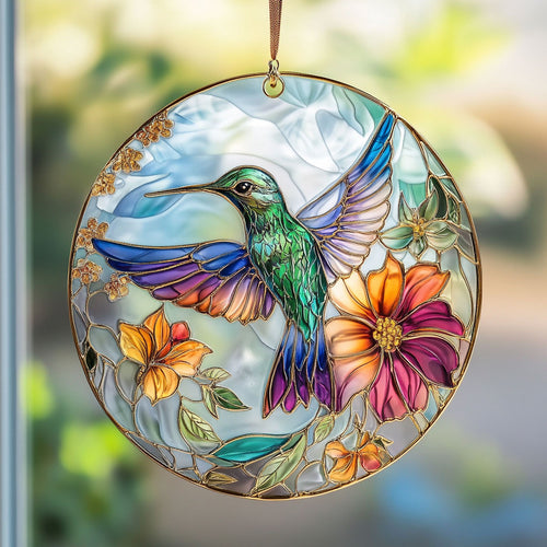 Gorgeous Hummingbird WU1601070CL Suncatcher