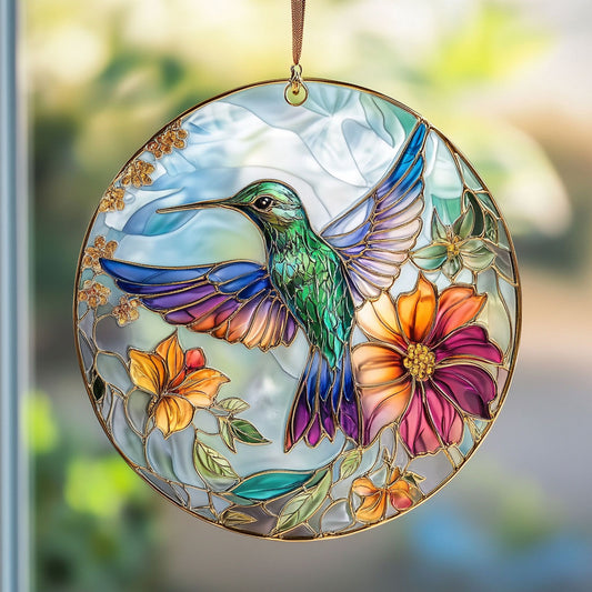 Gorgeous Hummingbird WU1601070CL Suncatcher