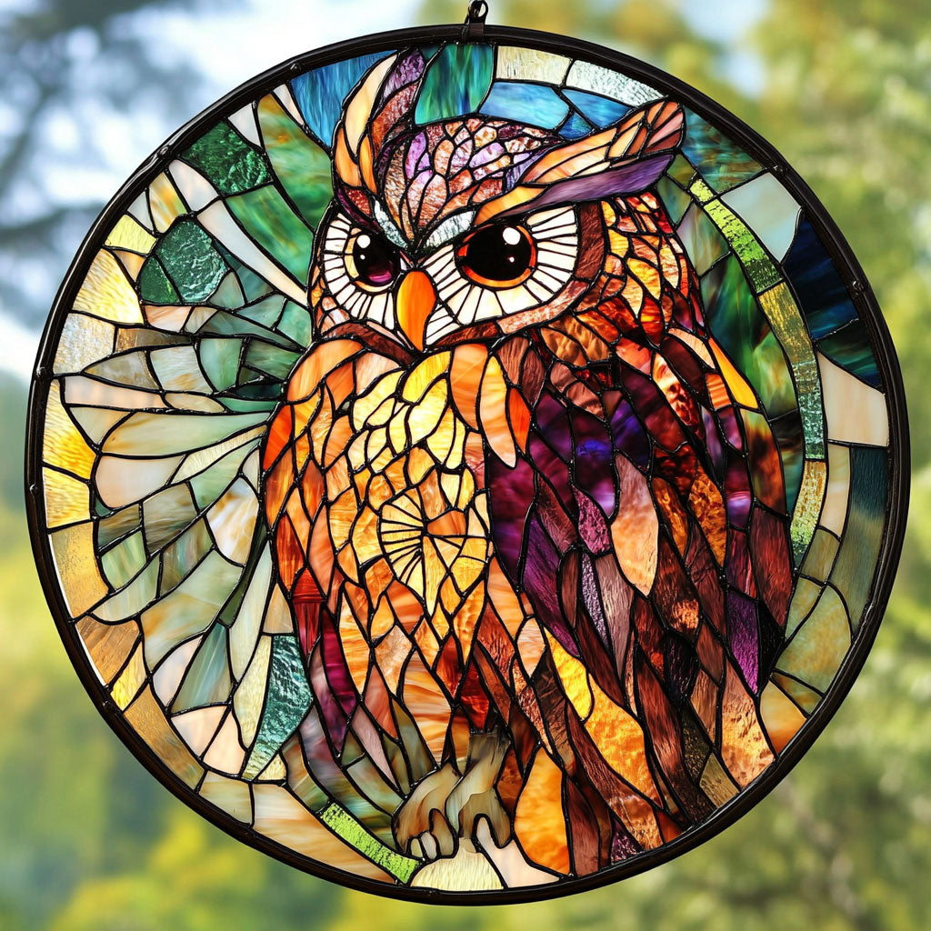 Gorgeous Owl WU1601057CL Suncatcher