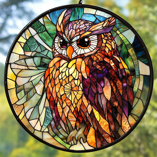 Gorgeous Owl WU1601057CL Suncatcher