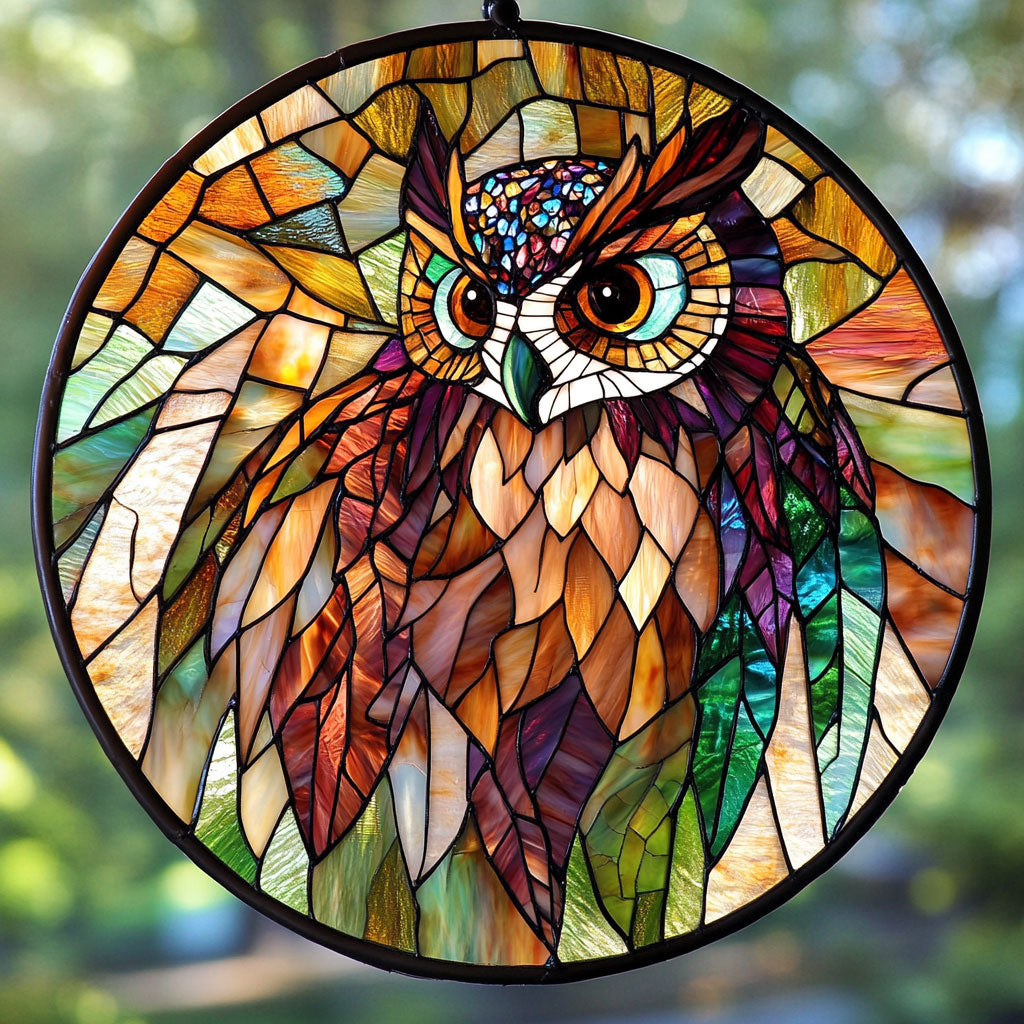 Gorgeous Owl WU1601058CL Suncatcher