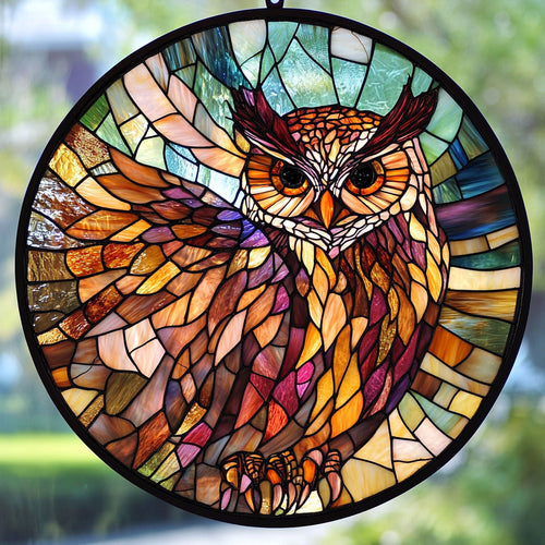 Gorgeous Owl WU1601059CL Suncatcher