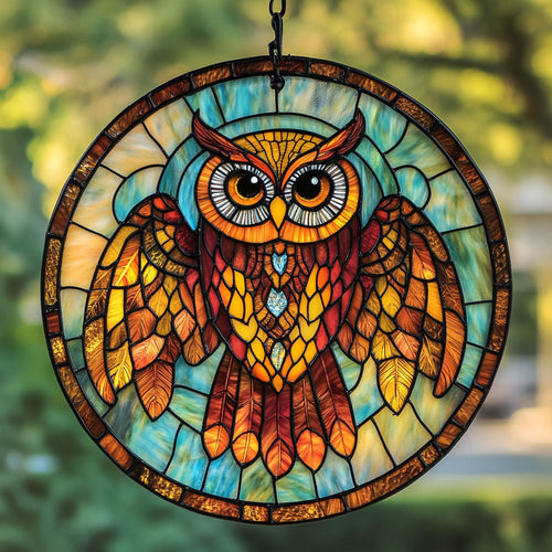 Gorgeous Owl WU1601060CL Suncatcher