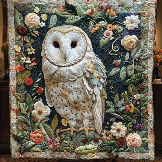 Graceful White Owl XR0908013CL Quilt