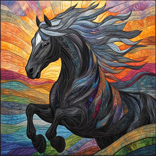 Gray Mane Horse XR0808031CL Quilt