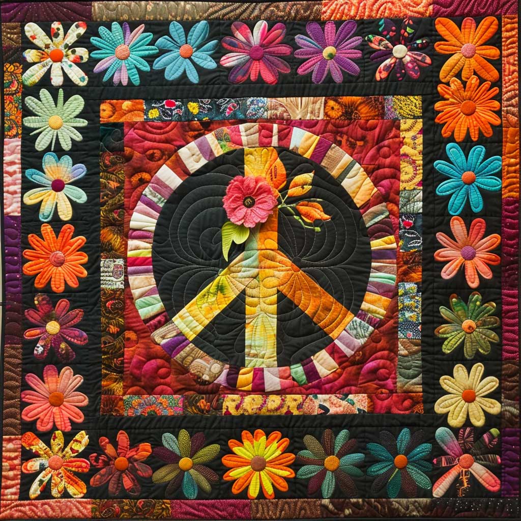 Groovy Peace XR2707007CL Quilt