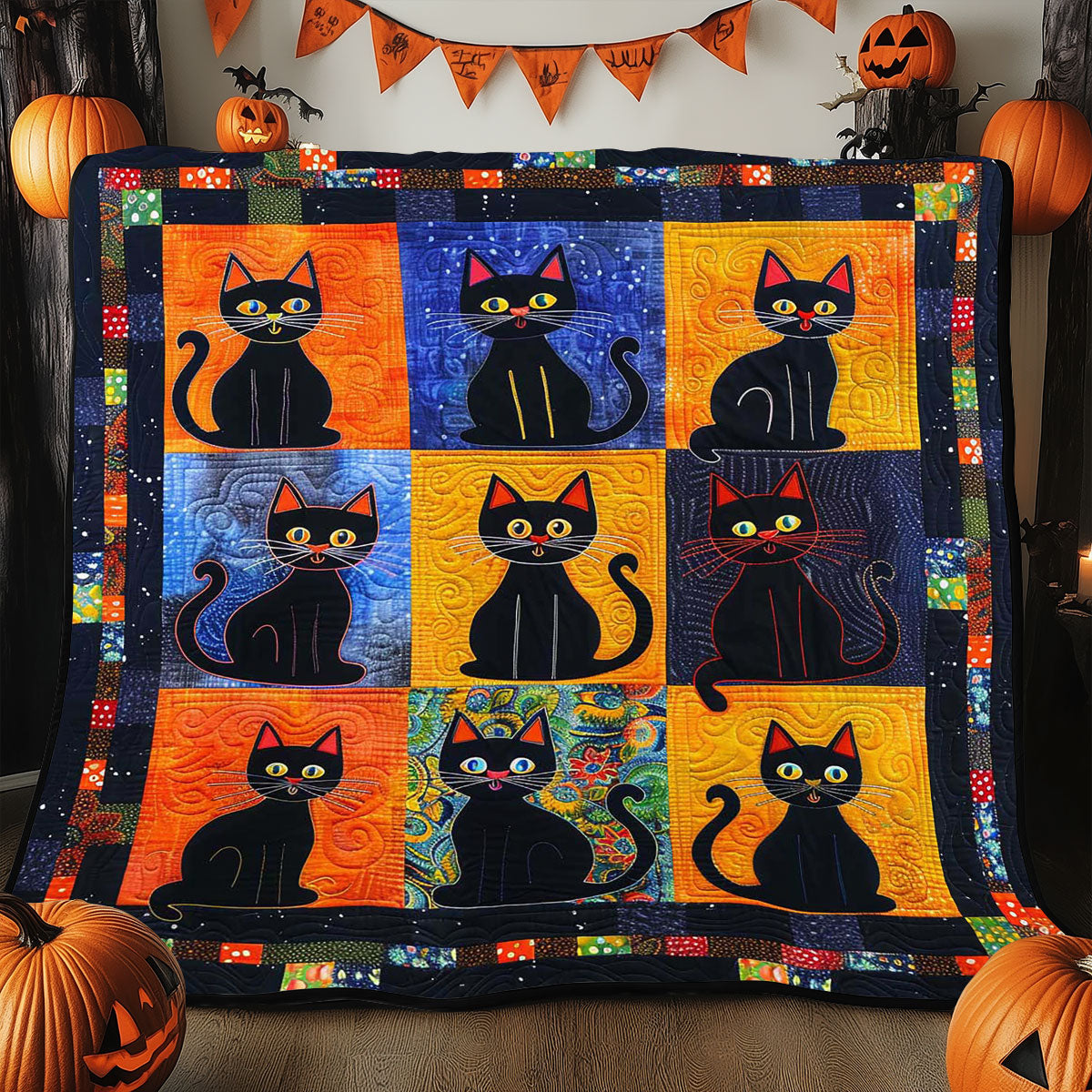 Black Cats WJ1908002CL Quilt