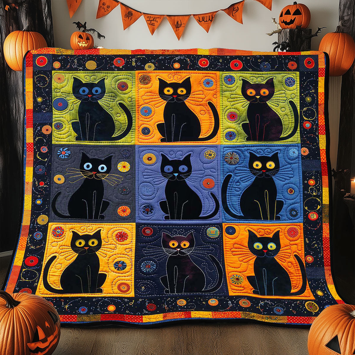 Black Cats WJ2008002CL Quilt