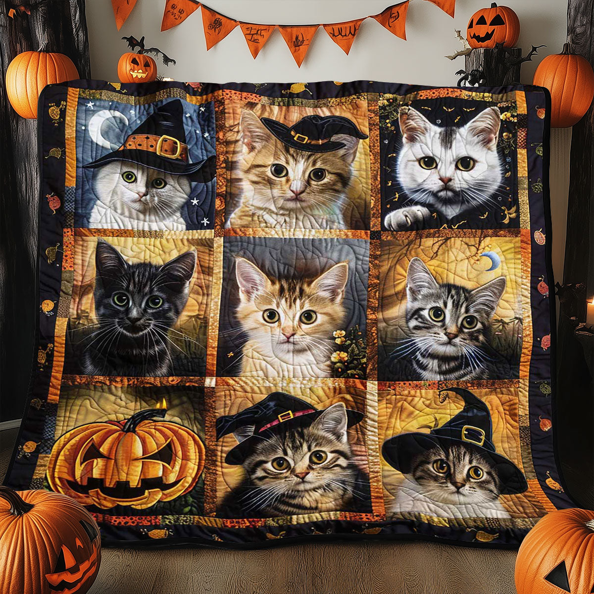 Halloween Cat WJ0509015CL Quilt