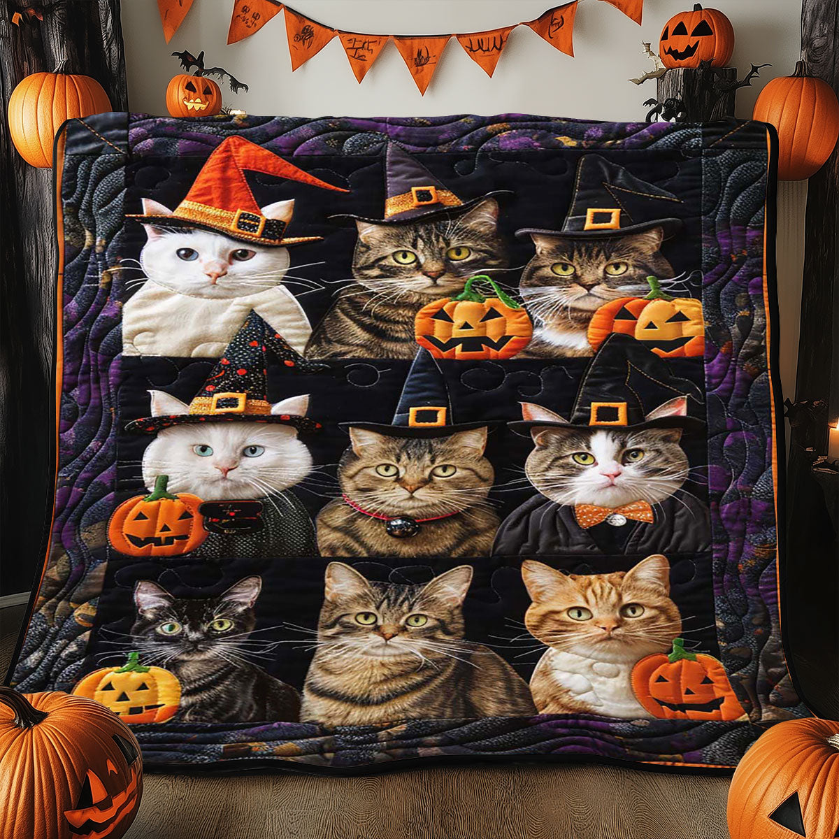 Halloween Cat WJ2608013CL Quilt