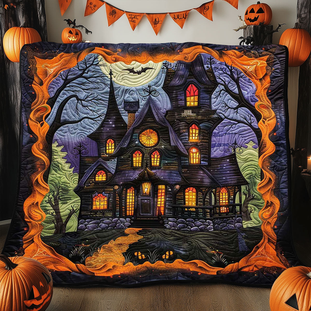 Halloween House WJ0609013CL Quilt