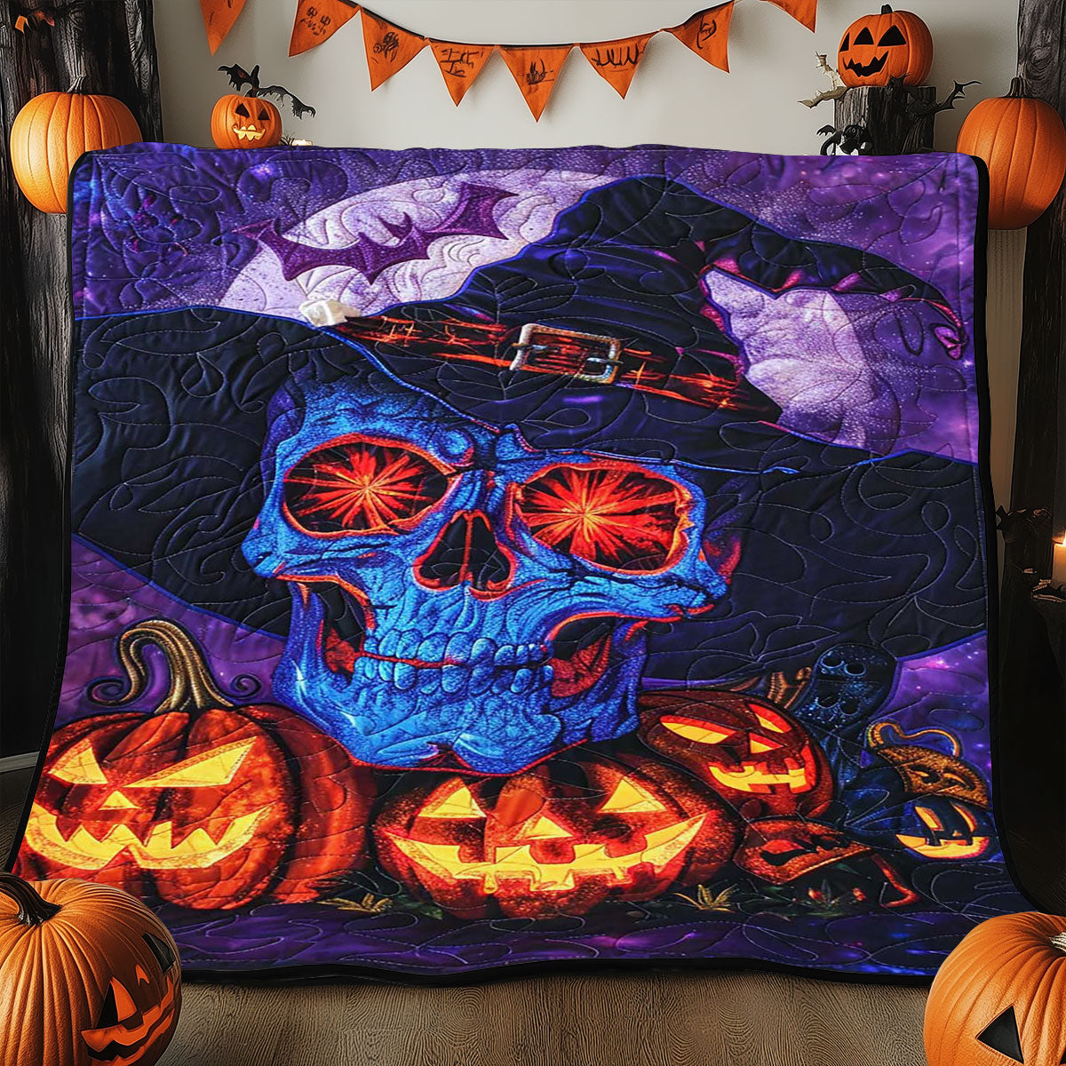 Halloween Is Coming Skull WJ0909017CL Quilt