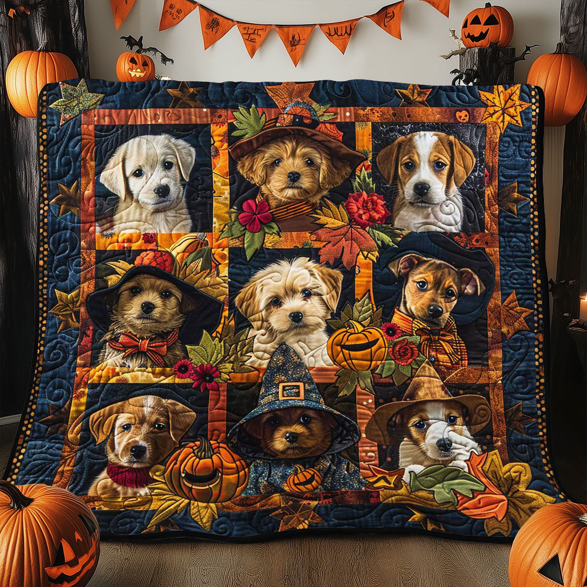 Halloween Puppies WJ0509016CL Quilt