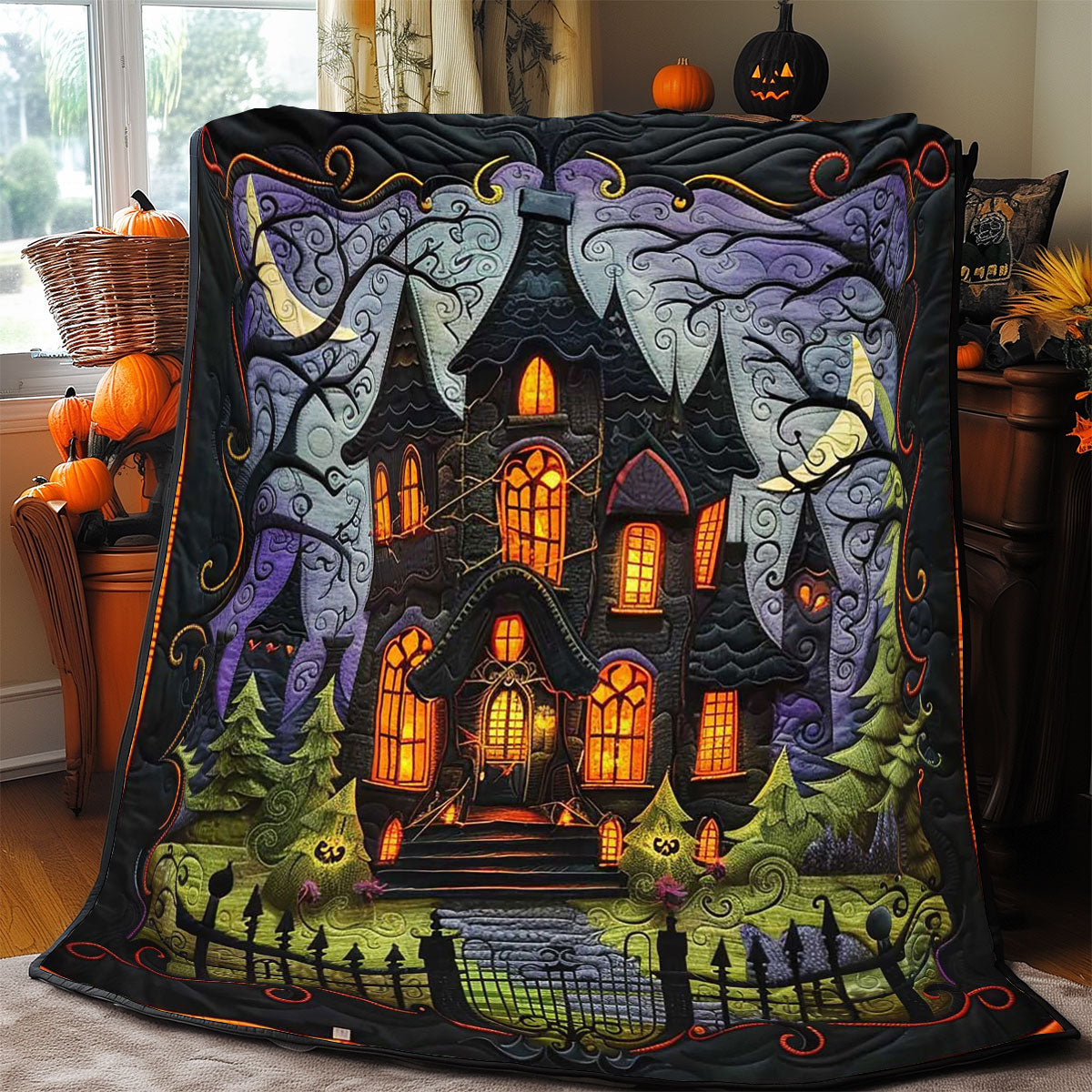 Halloween House WJ0609012CL Quilt