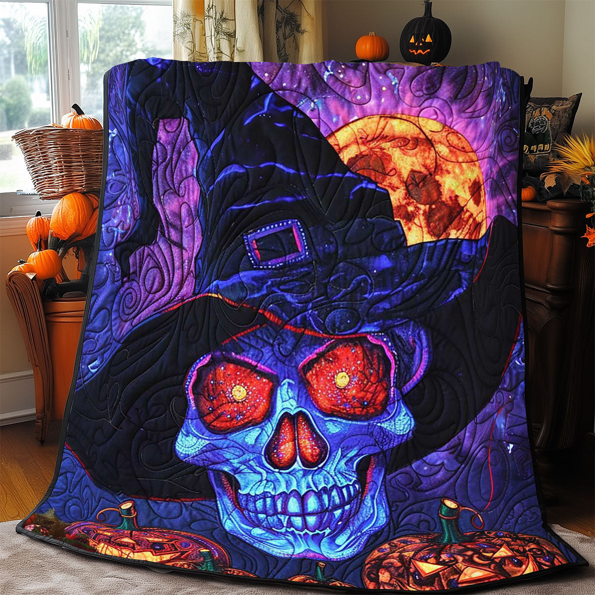 Halloween Is Coming Skull WJ0609014CL Quilt