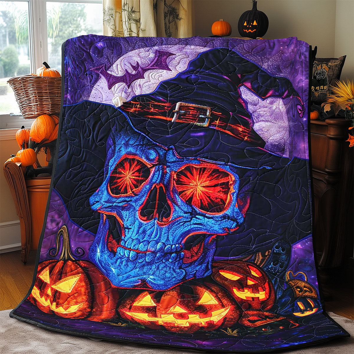 Halloween Is Coming Skull WJ0909017CL Quilt