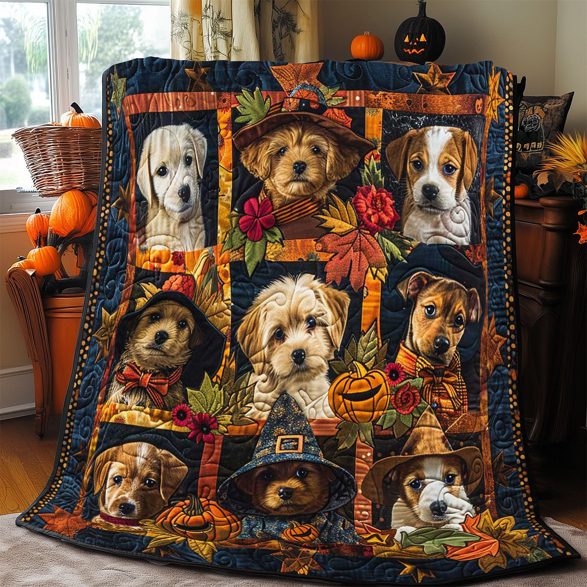 Halloween Puppies WJ0509016CL Quilt