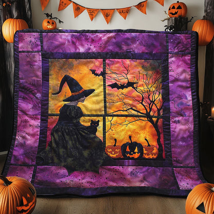 Halloween Witch And Cat WJ0908004CL Quilt