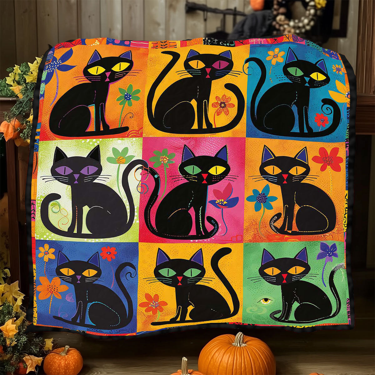 Colorful Cats WJ2108009CL Quilt