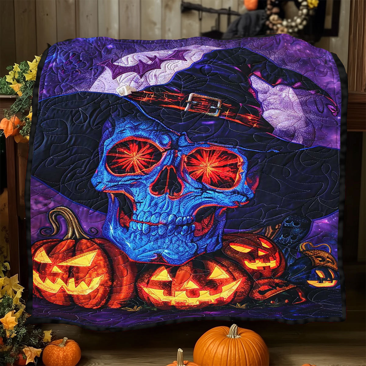 Halloween Is Coming Skull WJ0909017CL Quilt