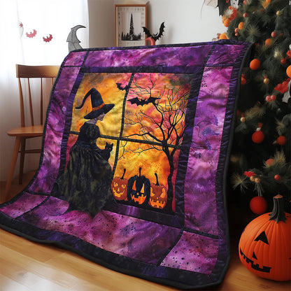 Halloween Witch And Cat WJ0908004CL Quilt