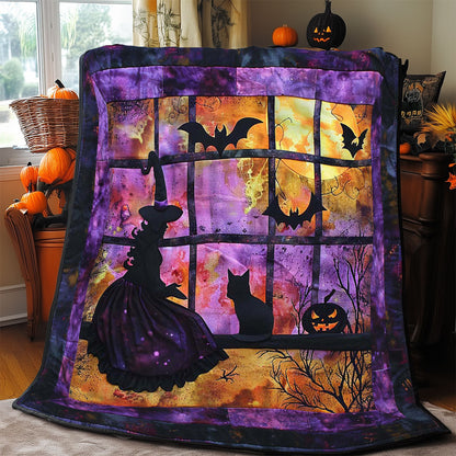 Halloween Witch And Cat WJ0908003CL Quilt