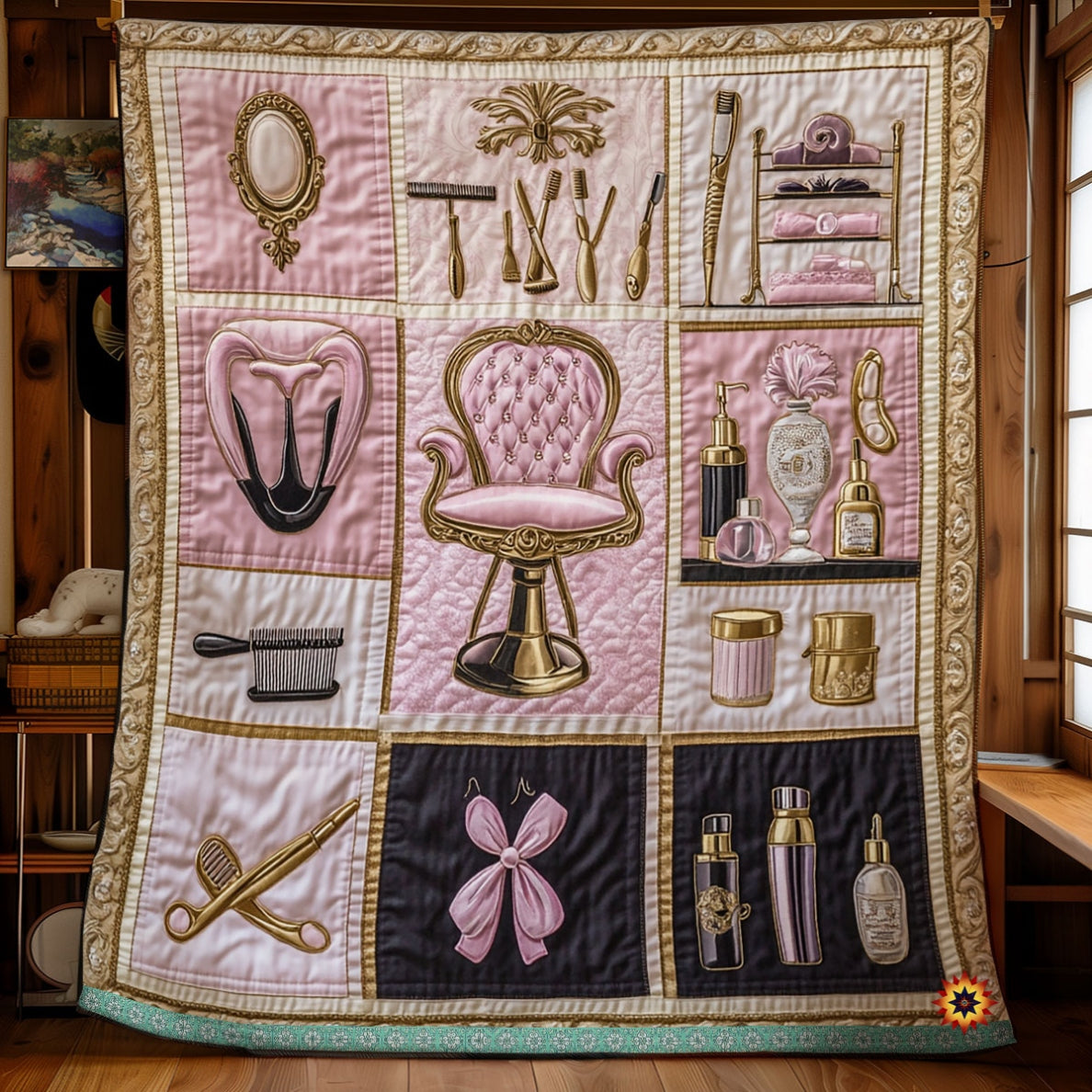 Hairdresser In The Salon WU1712007CL Quilt