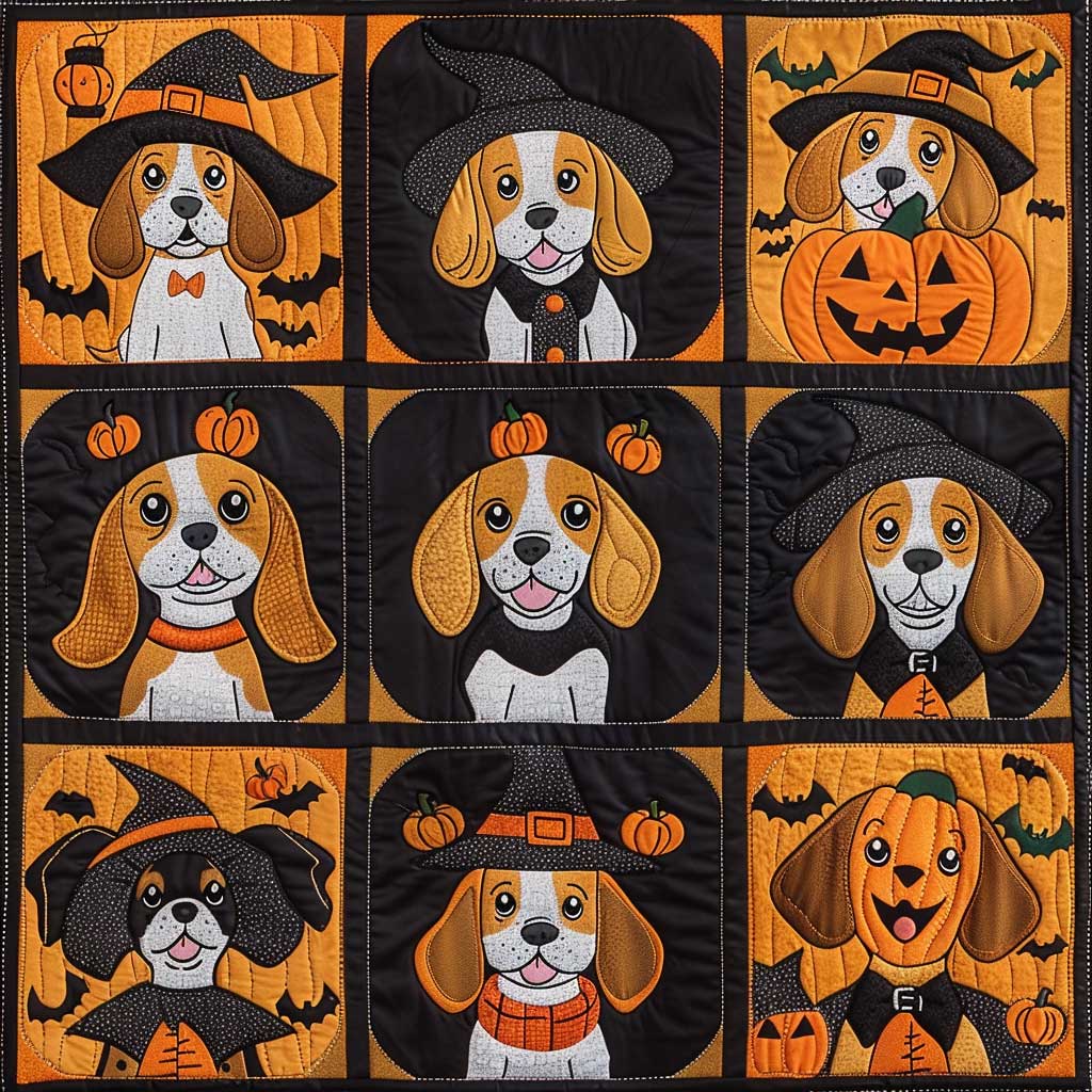 Halloween Beagle Witches XR1908013CL Quilt