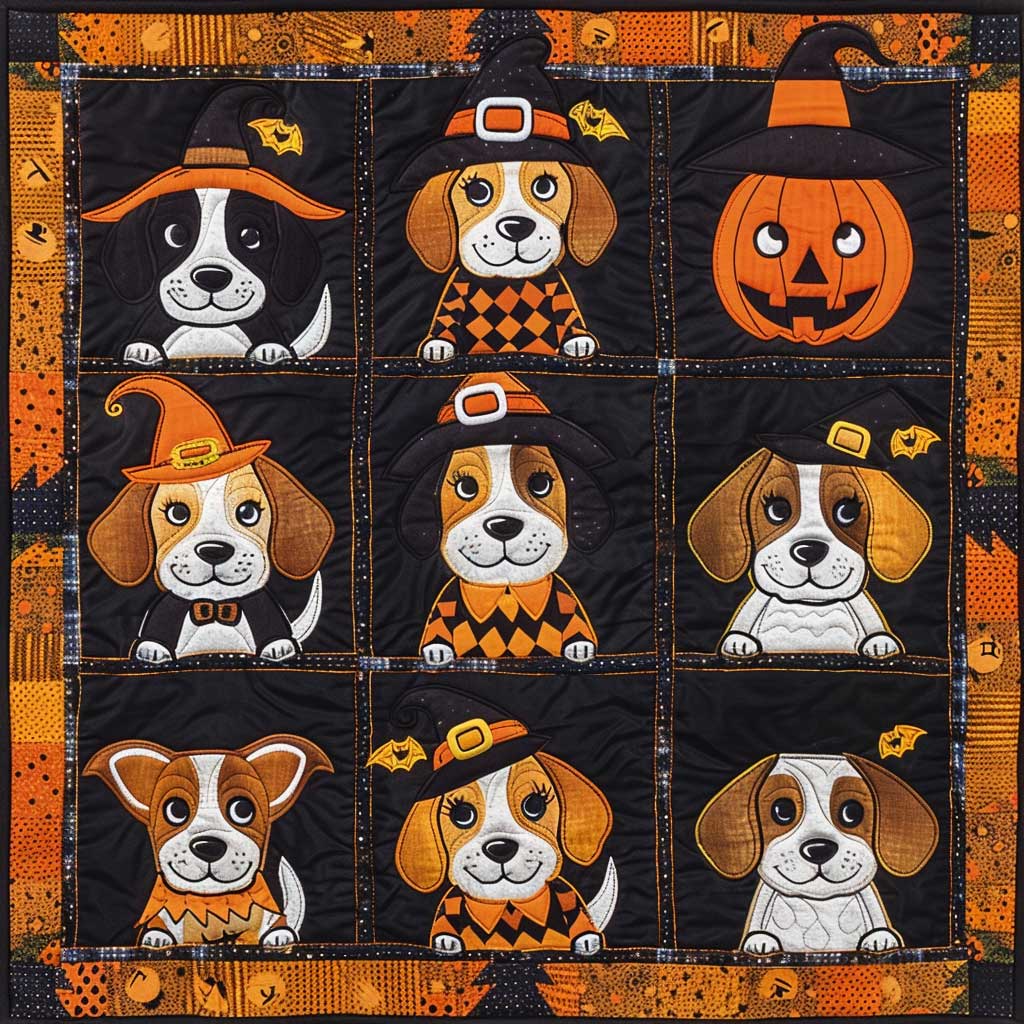 Halloween Costume Beagles XR1908014CL Quilt