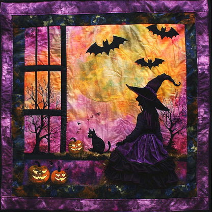 Halloween Witch And Cat WJ0507010CL Quilt