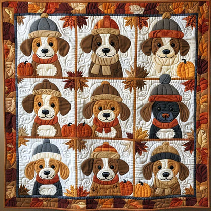 Happy Autumn Beagles XR1908008CL Quilt