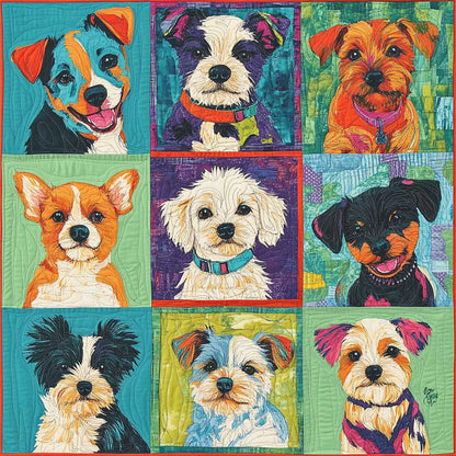 Happy Puppies XR0508045CL Quilt